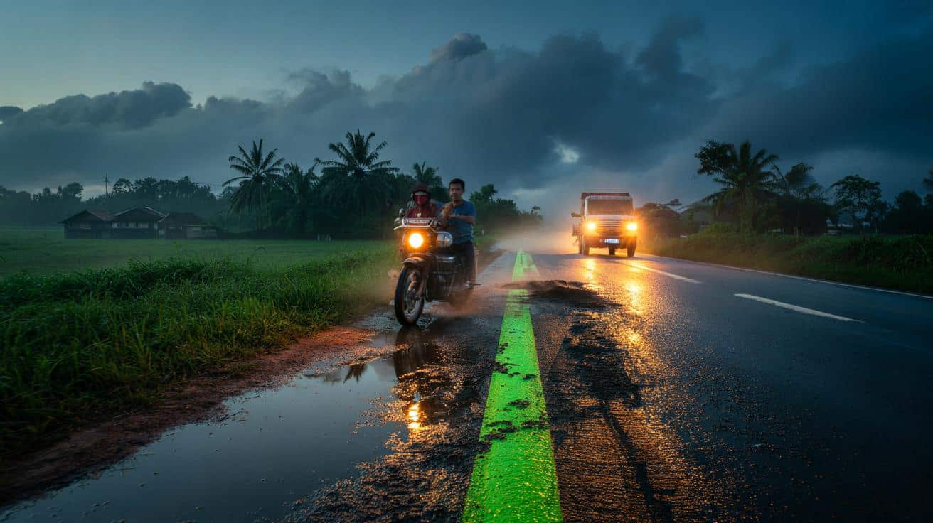 Malaysia Painted Roads That Glow in the Dark Instead of Using Lights—Until a Big Problem Came to Light